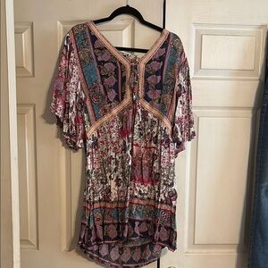 Bohemian Floral Print Women's Top